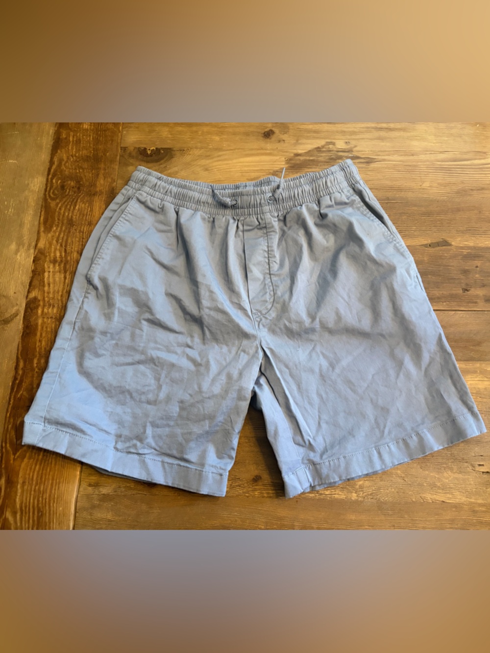 Vineyard Vines Pull-On Shorts Mens M Light Blue Stretch Cotton Drawstring